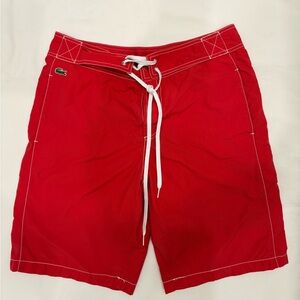 Lacoste Men's Bold Red Swim Shorts/Board Shorts Size M